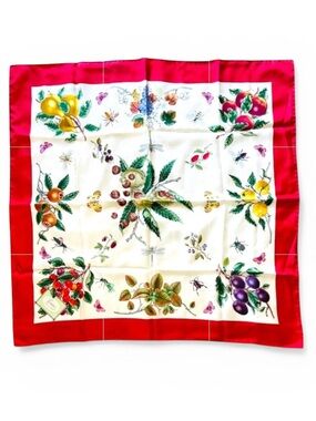 GUCCI V. ACCORNERO Silk Square Scarf 34x34